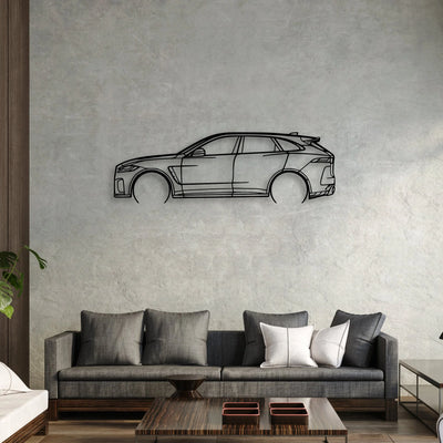 F-Pace SVR 2 Classic Silhouette Metal Wall Art - Automotive Garage Decor