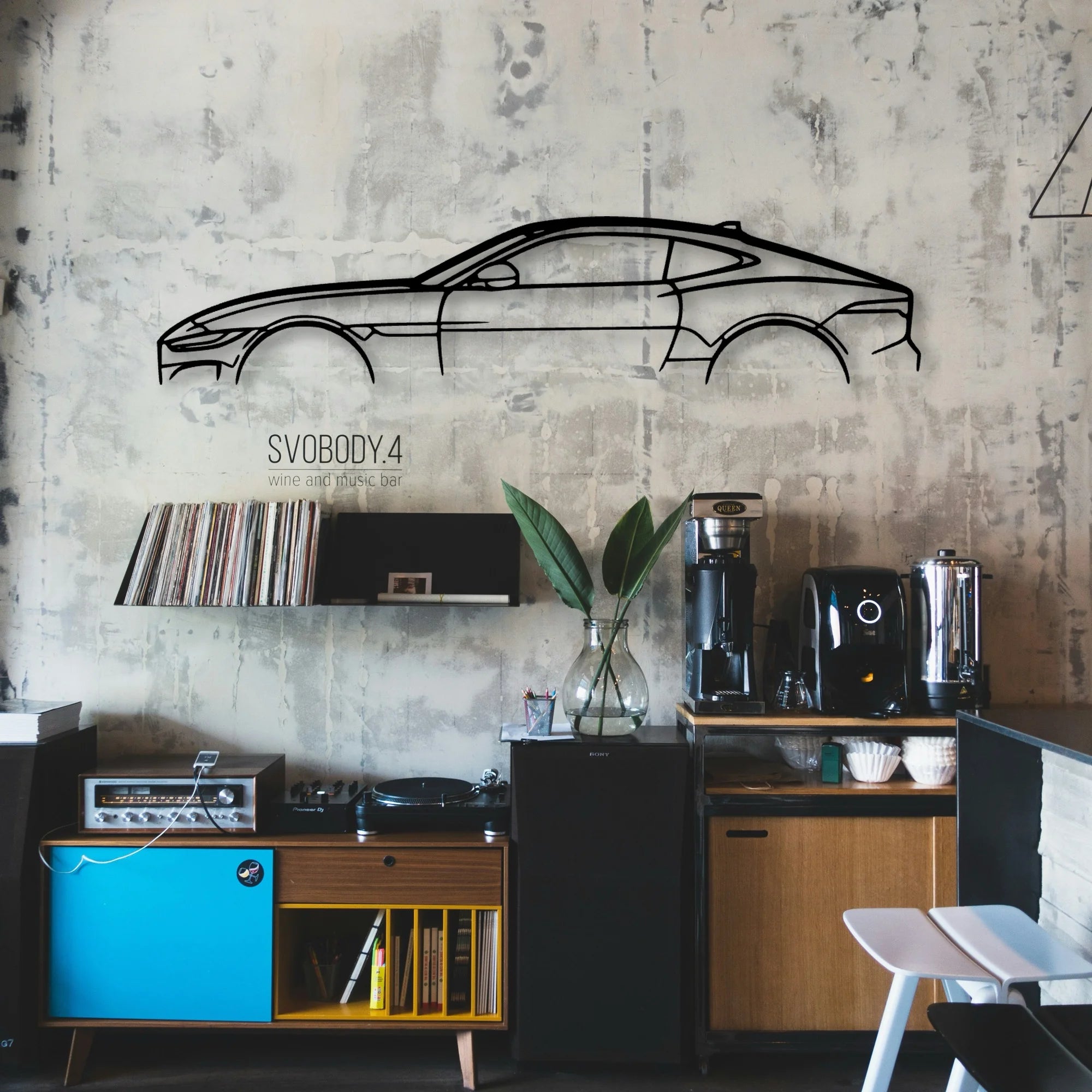 F TYPE Classic Silhouette Metal Wall Art - Automotive Garage Decor