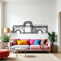 F100 1940 Classic Silhouette Metal Wall Art - Automotive Garage Decor