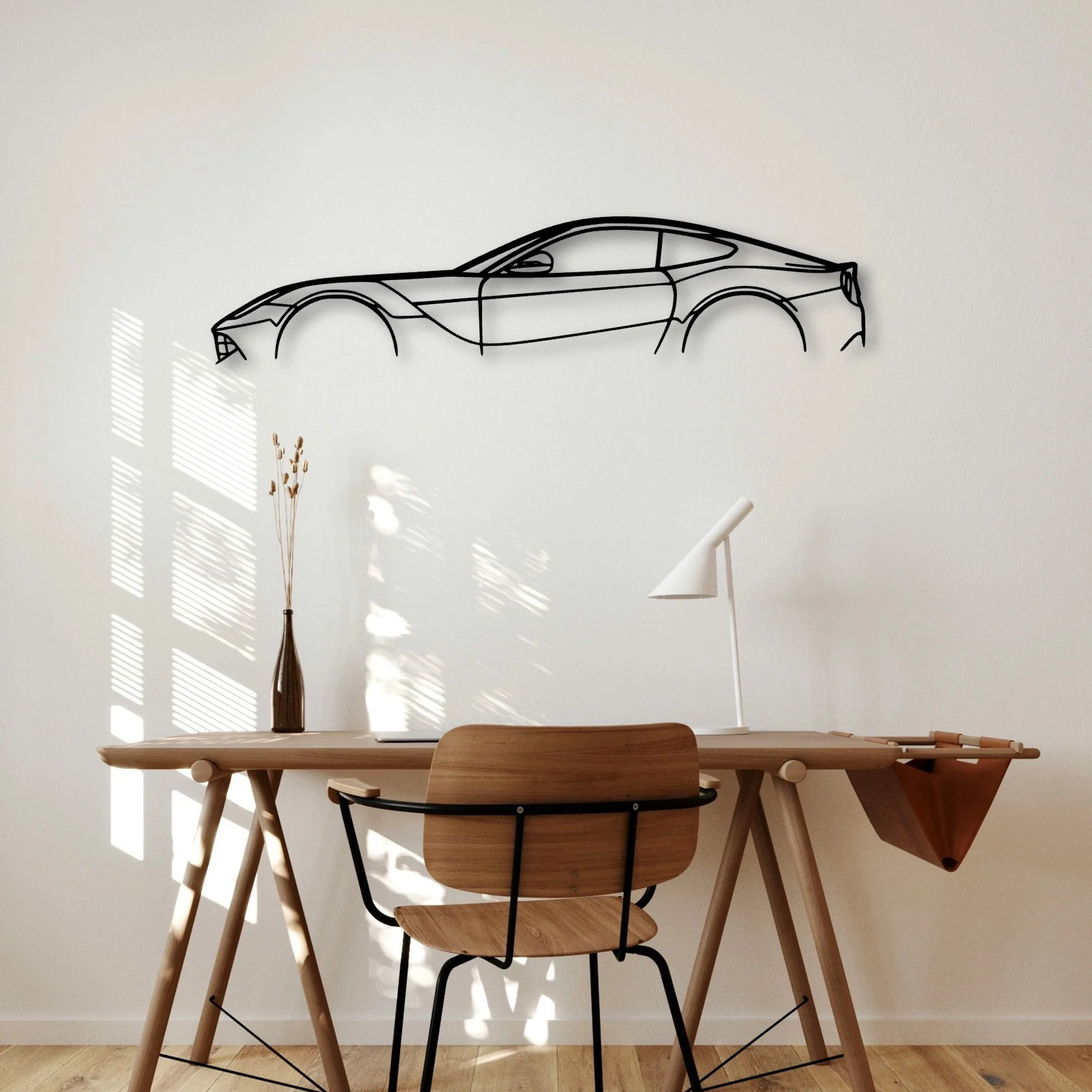 F12 Classic Silhouette Metal Wall Art - Automotive Garage Decor