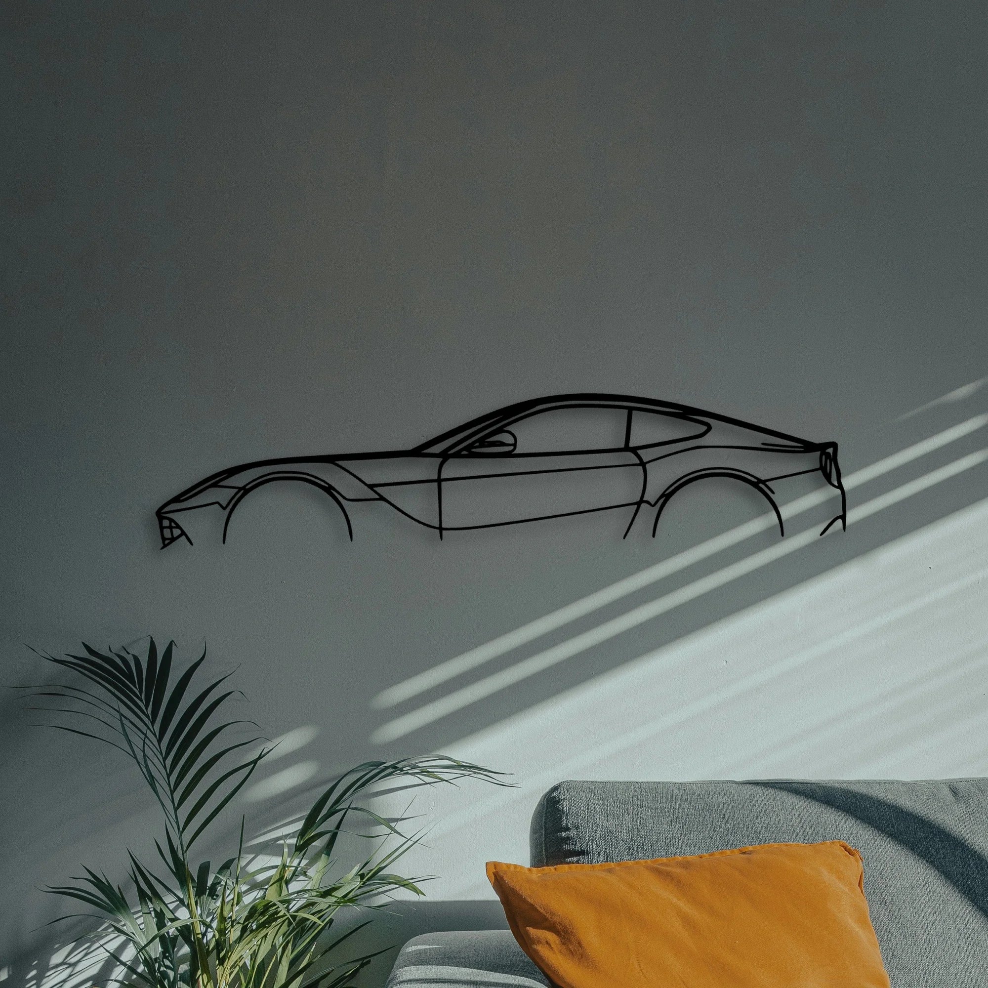 F12 Classic Silhouette Metal Wall Art - Automotive Garage Decor