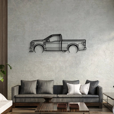 F150 SS Classic Silhouette Metal Wall Art - Automotive Garage Decor