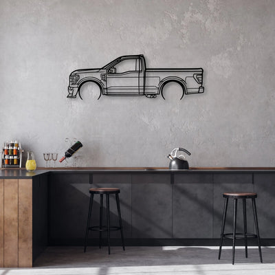 F150 SS Classic Silhouette Metal Wall Art - Automotive Garage Decor