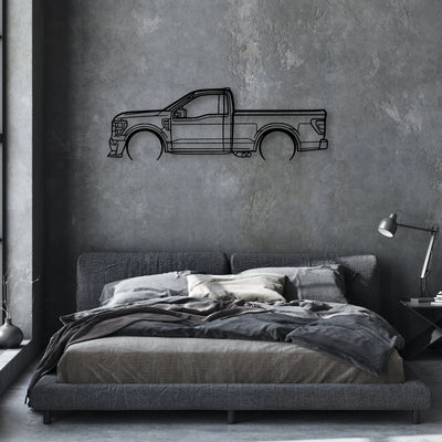 F150 SS Classic Silhouette Metal Wall Art - Automotive Garage Decor