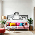F1 1948 Pickup Classic Silhouette Metal Wall Art - Automotive Garage Decor