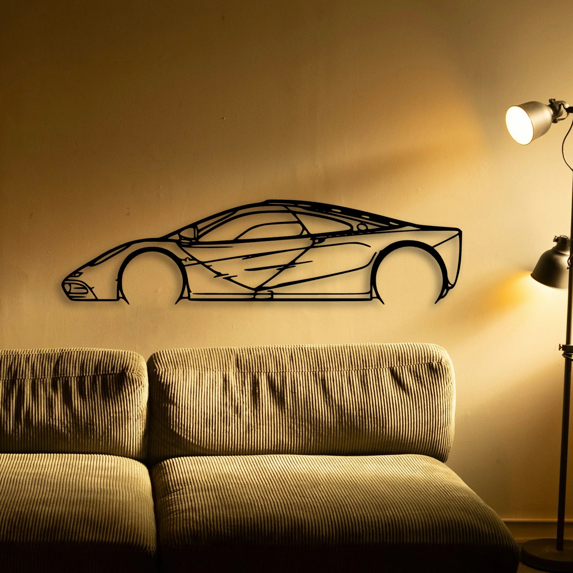 F1 1997 Classic Silhouette Metal Wall Art - Automotive Garage Decor