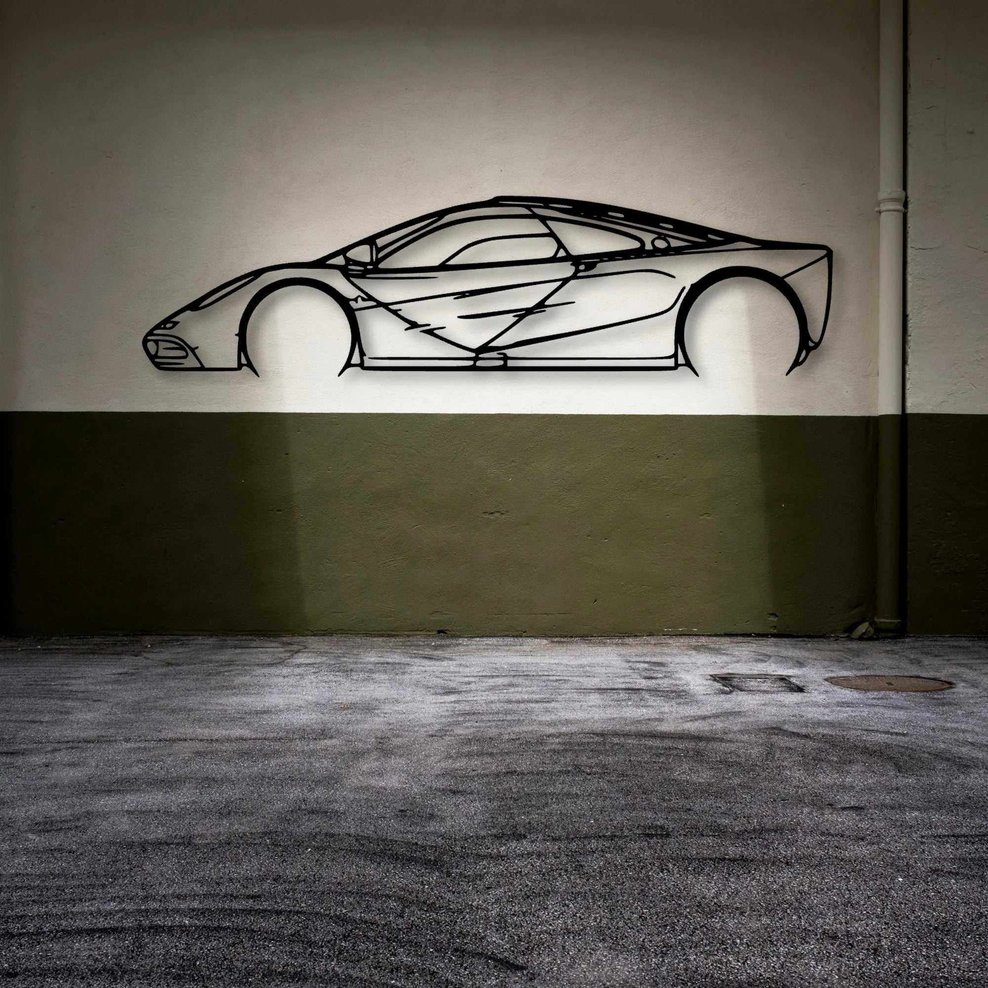 F1 1997 Classic Silhouette Metal Wall Art - Automotive Garage Decor