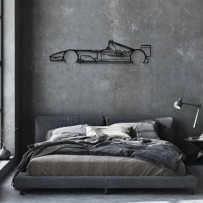 F1 2004 Classic Silhouette Metal Wall Art - Automotive Garage Decor