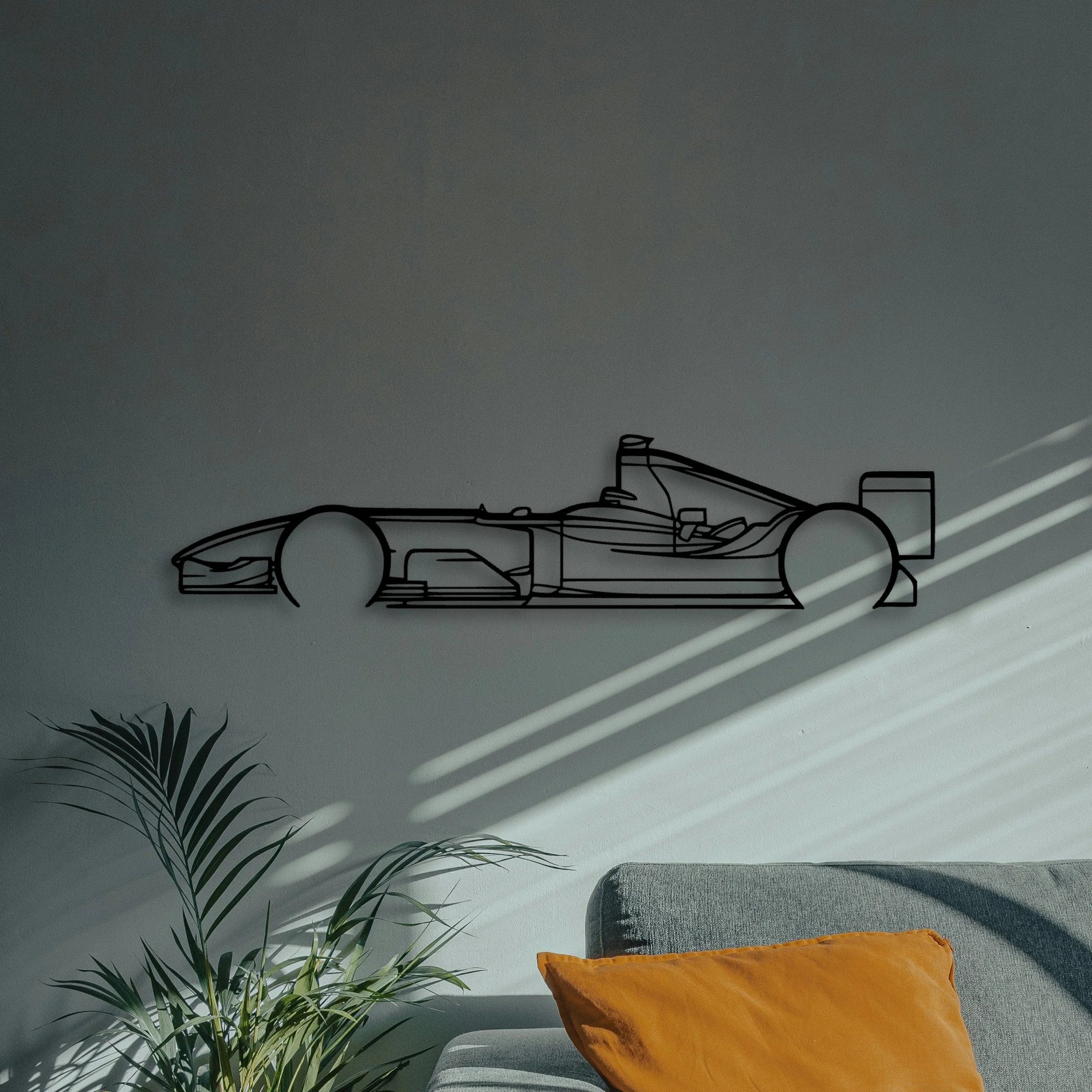 F1 2004 Classic Silhouette Metal Wall Art - Automotive Garage Decor