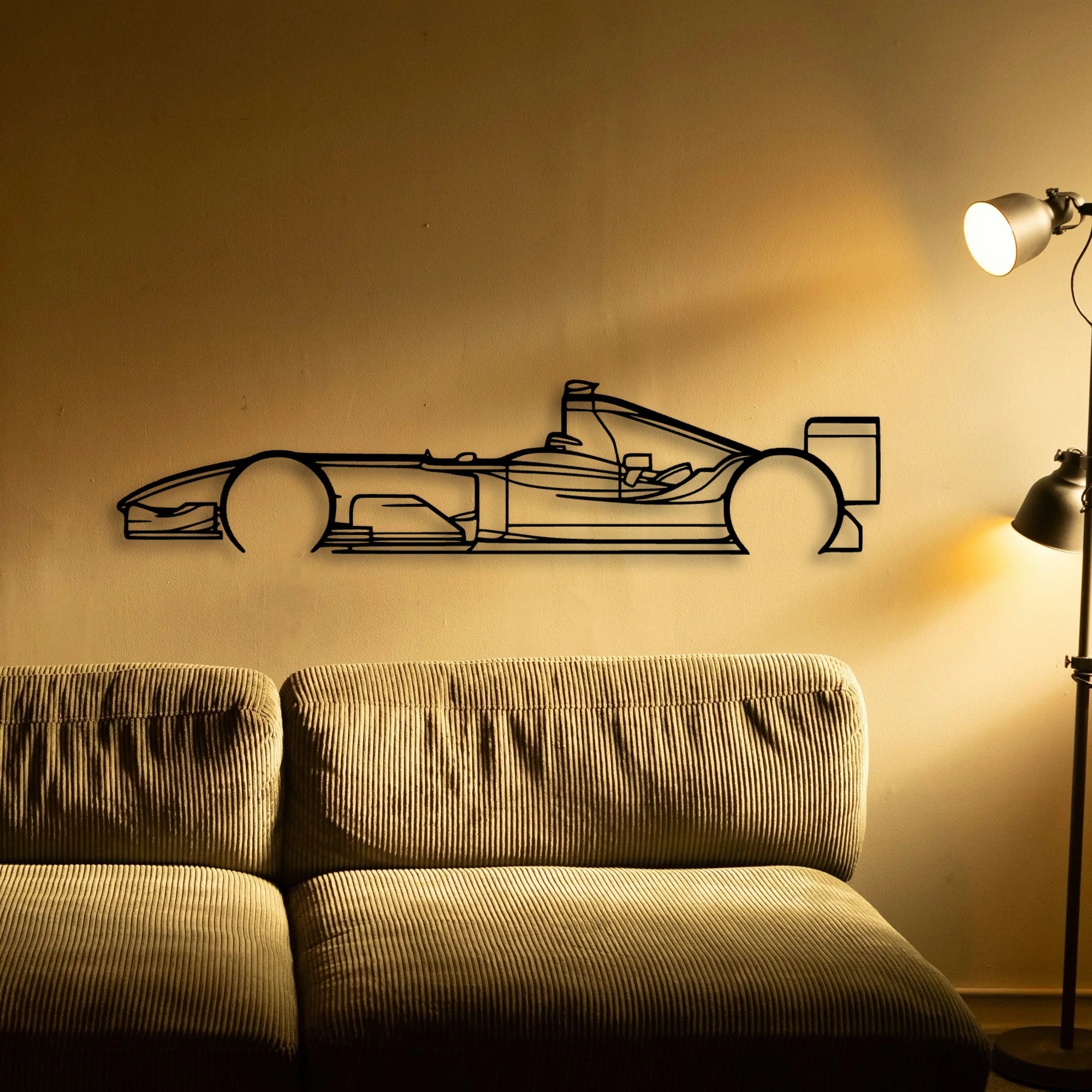 F1 2004 Classic Silhouette Metal Wall Art - Automotive Garage Decor