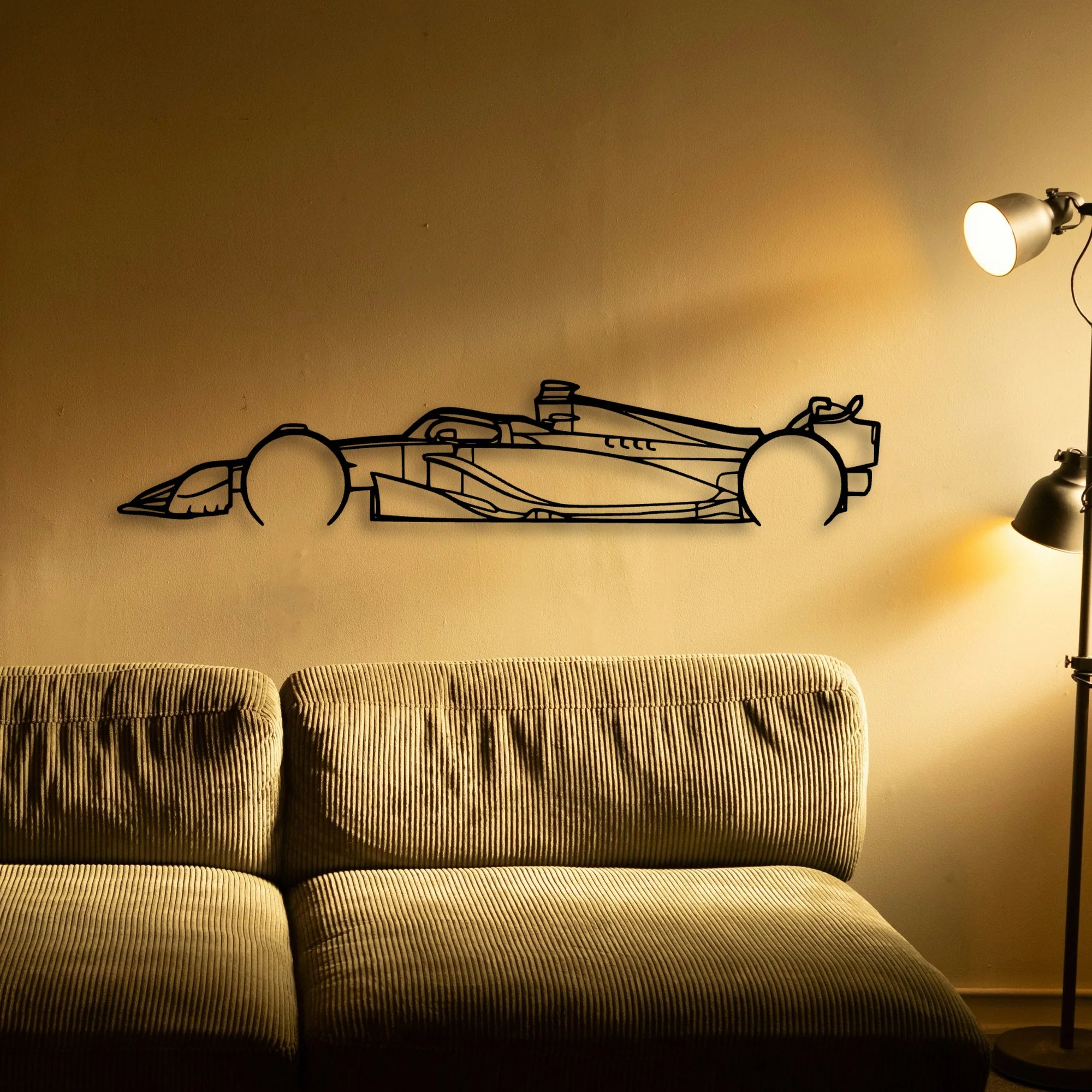 F1 2024 SF 24 Classic Silhouette Metal Wall Art - Automotive Garage Decor