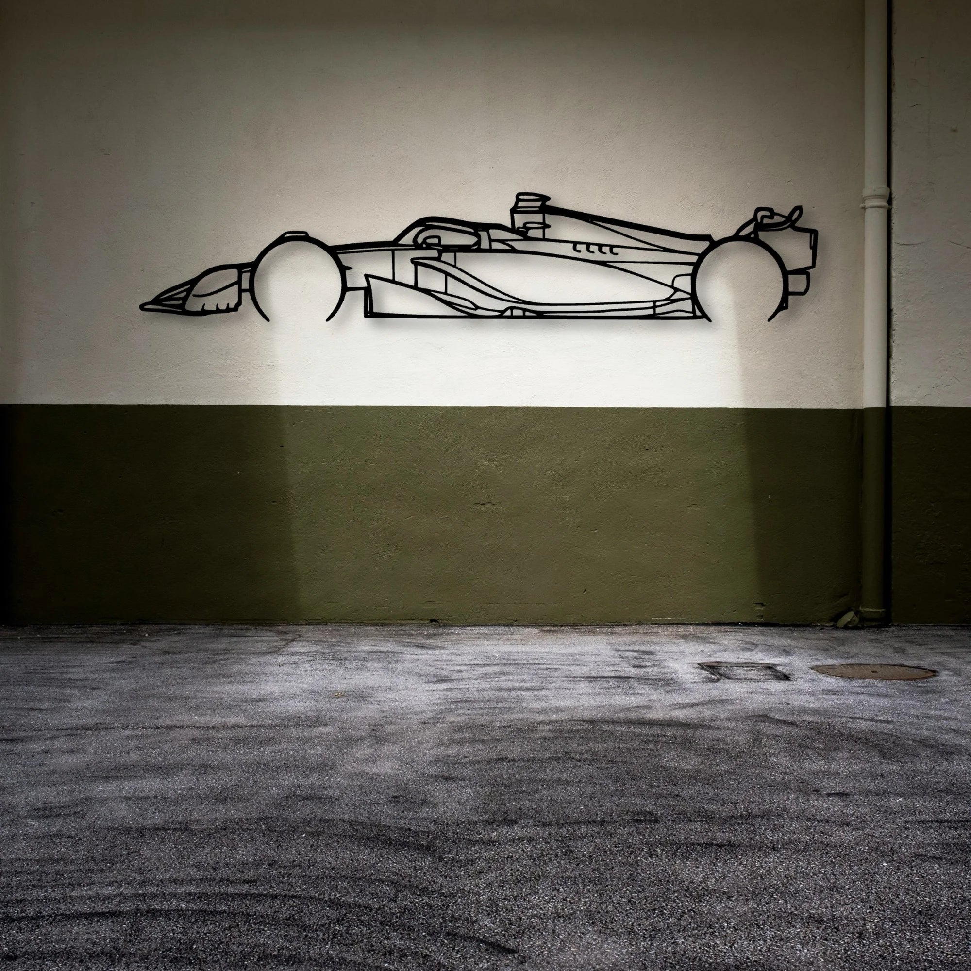 F1 2024 SF 24 Classic Silhouette Metal Wall Art - Automotive Garage Decor