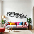 F1 2024 SF 24 Angle Classic Silhouette Metal Wall Art - Automotive Garage Decor