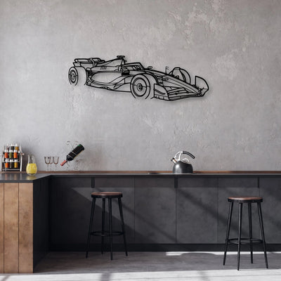 F1 2024 SF-24 Angle Classic Silhouette Metal Wall Art - Automotive Garage Decor