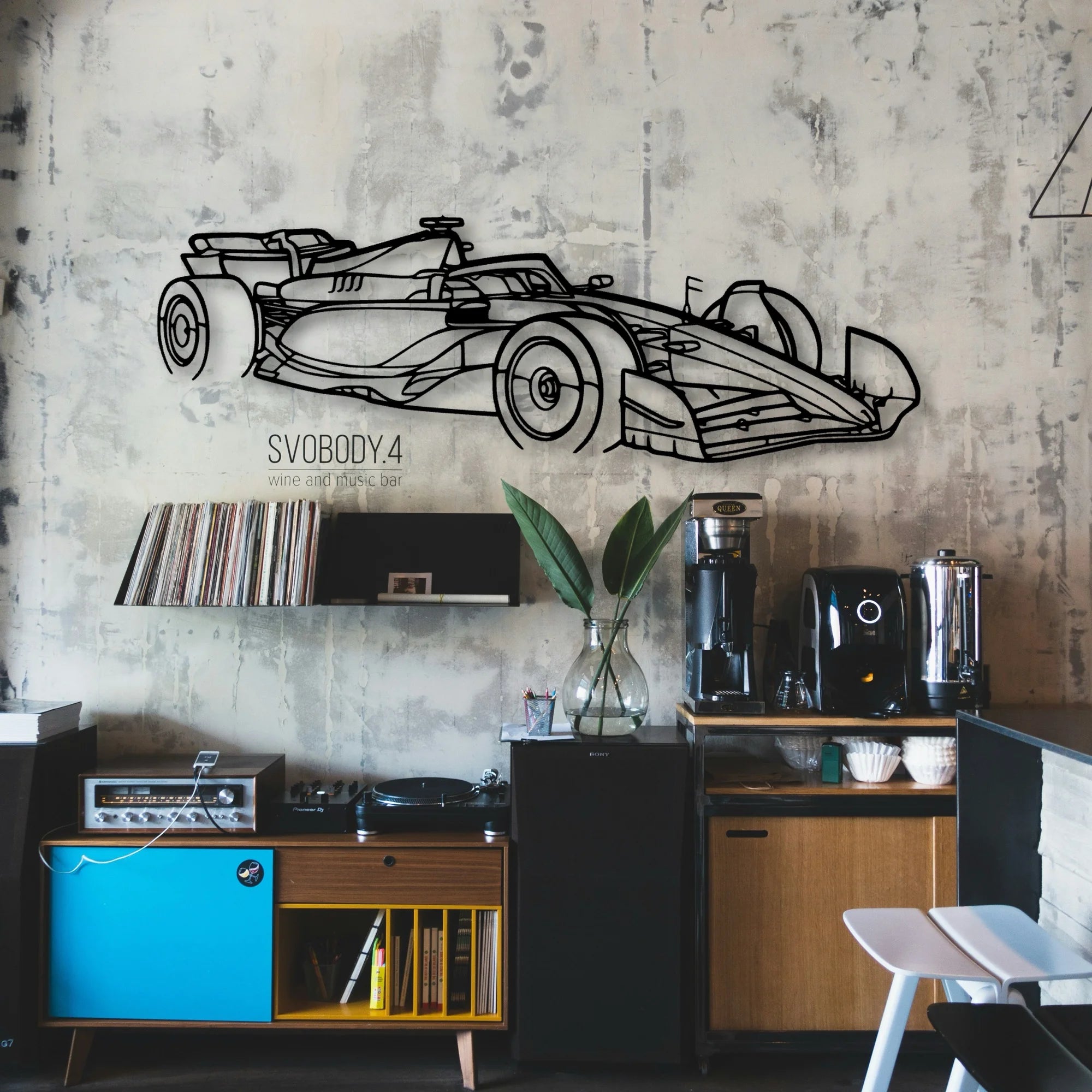 F1 2024 SF 24 Angle Classic Silhouette Metal Wall Art - Automotive Garage Decor