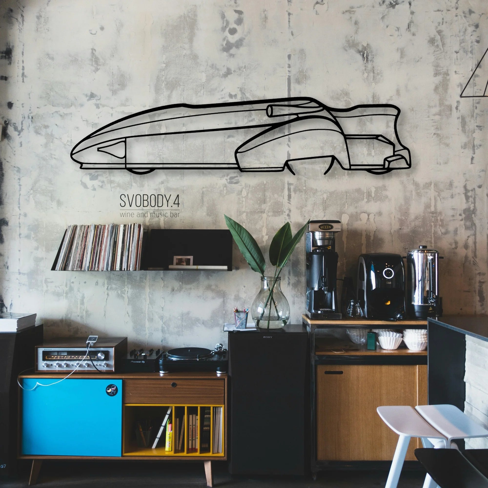 F1 Sidecar Classic Silhouette Metal Wall Art - Automotive Garage Decor