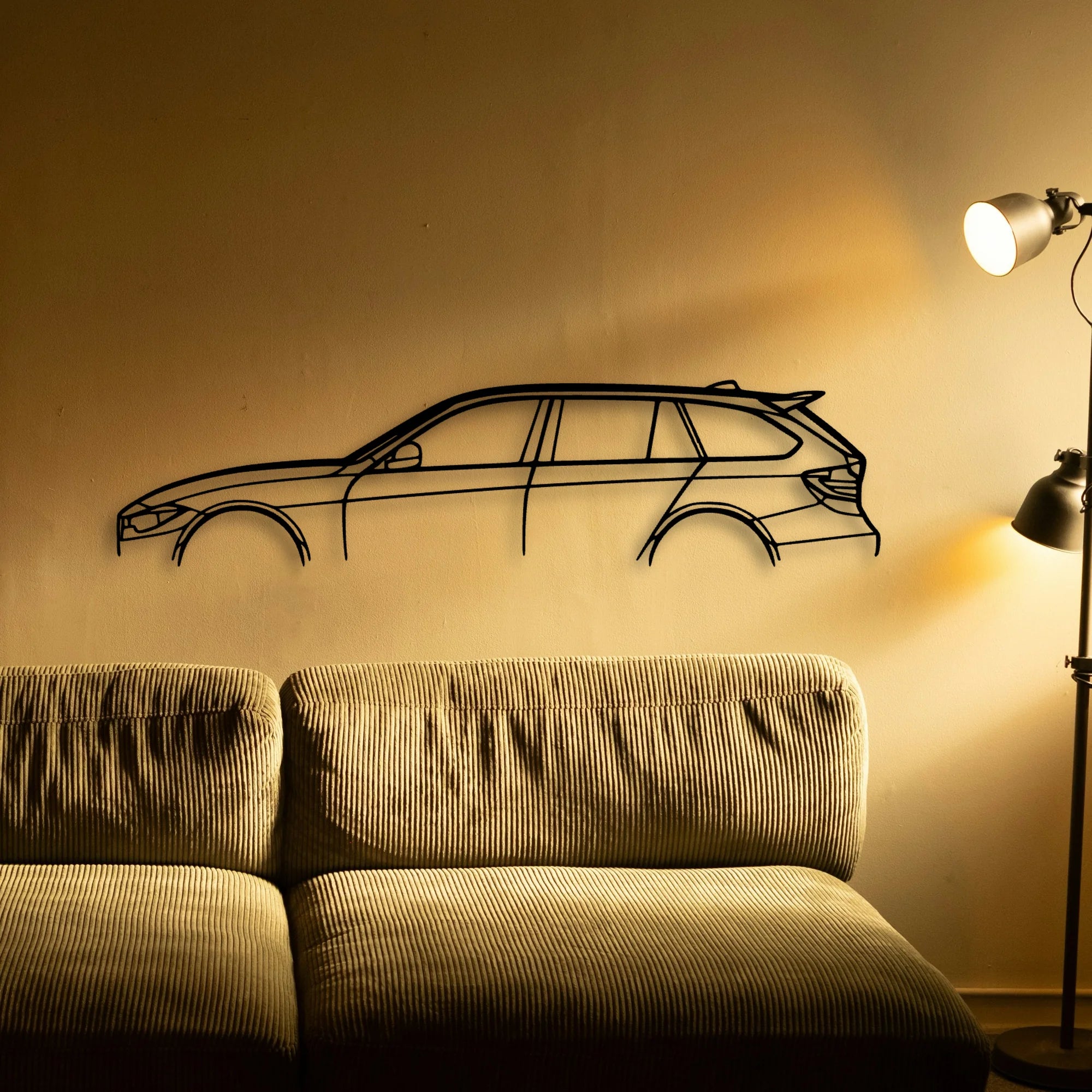 F31 2015 Classic Silhouette Metal Wall Art - Automotive Garage Decor