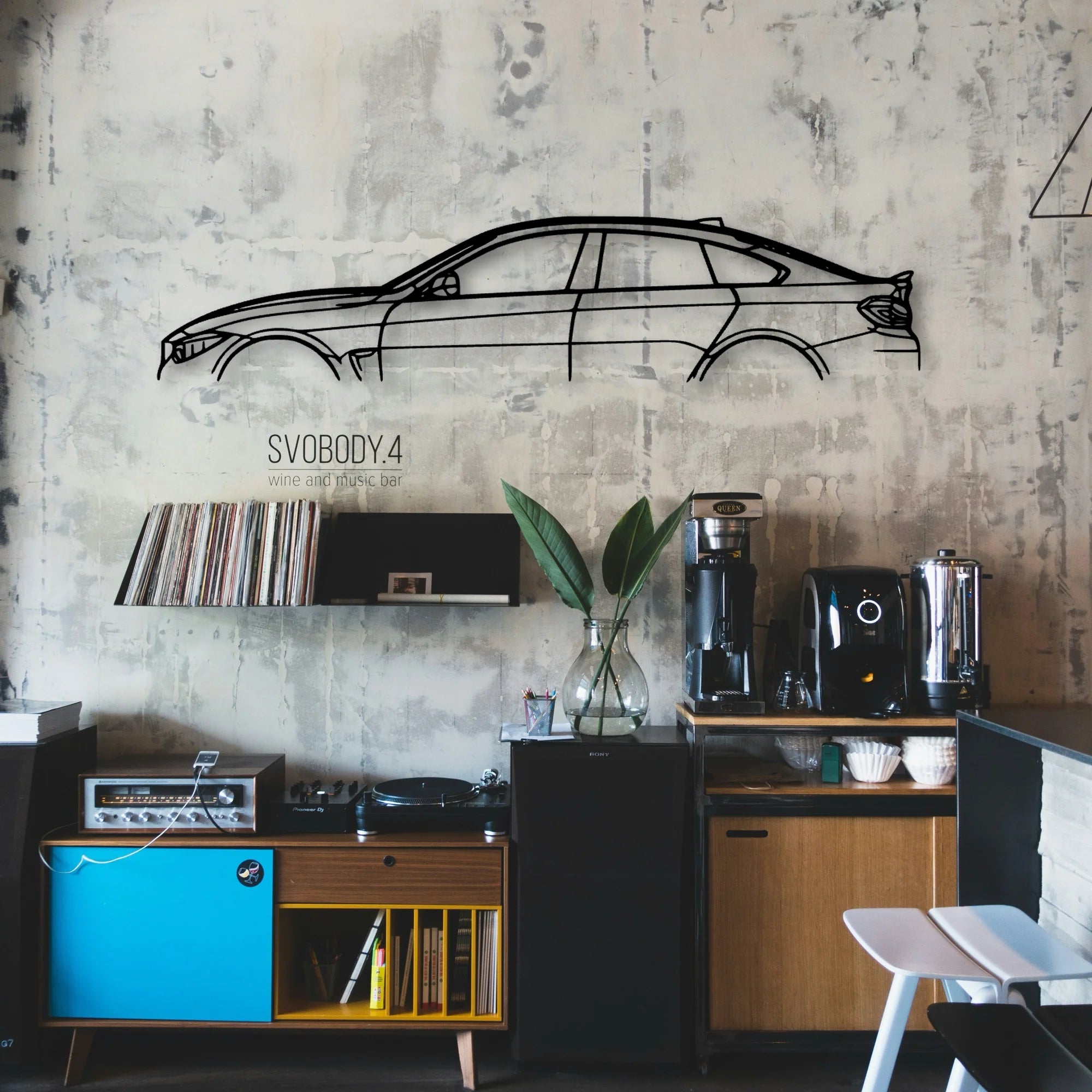 F36 Gran Coupe 2019 Classic Silhouette Metal Wall Art - Automotive Garage Decor
