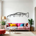 F40 Classic Silhouette Metal Wall Art - Automotive Garage Decor