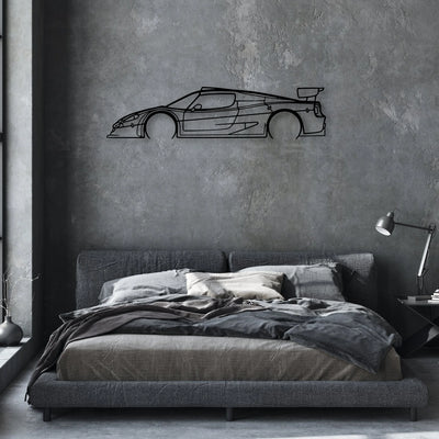 F50 GT Classic Silhouette Metal Wall Art - Automotive Garage Decor