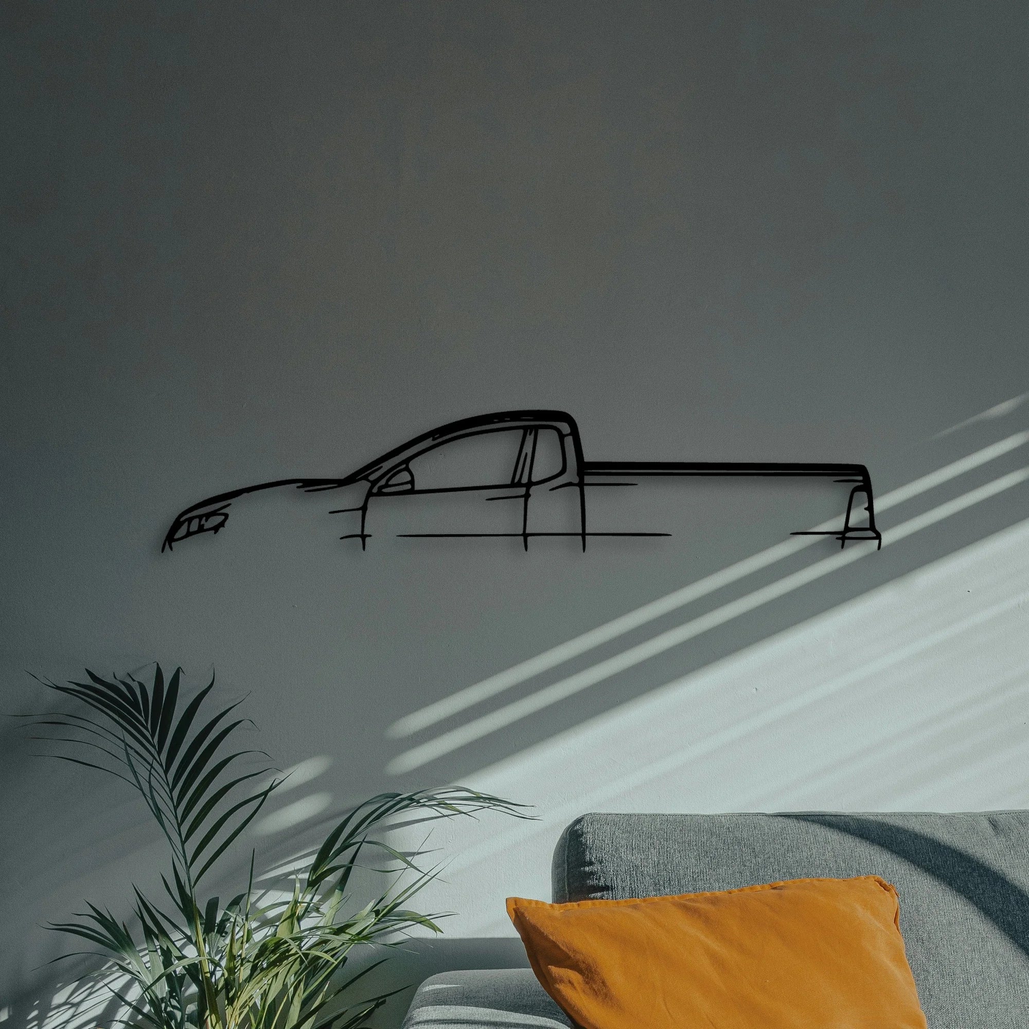 F6 Falcon UTE Classic Silhouette Metal Wall Art - Automotive Garage Decor