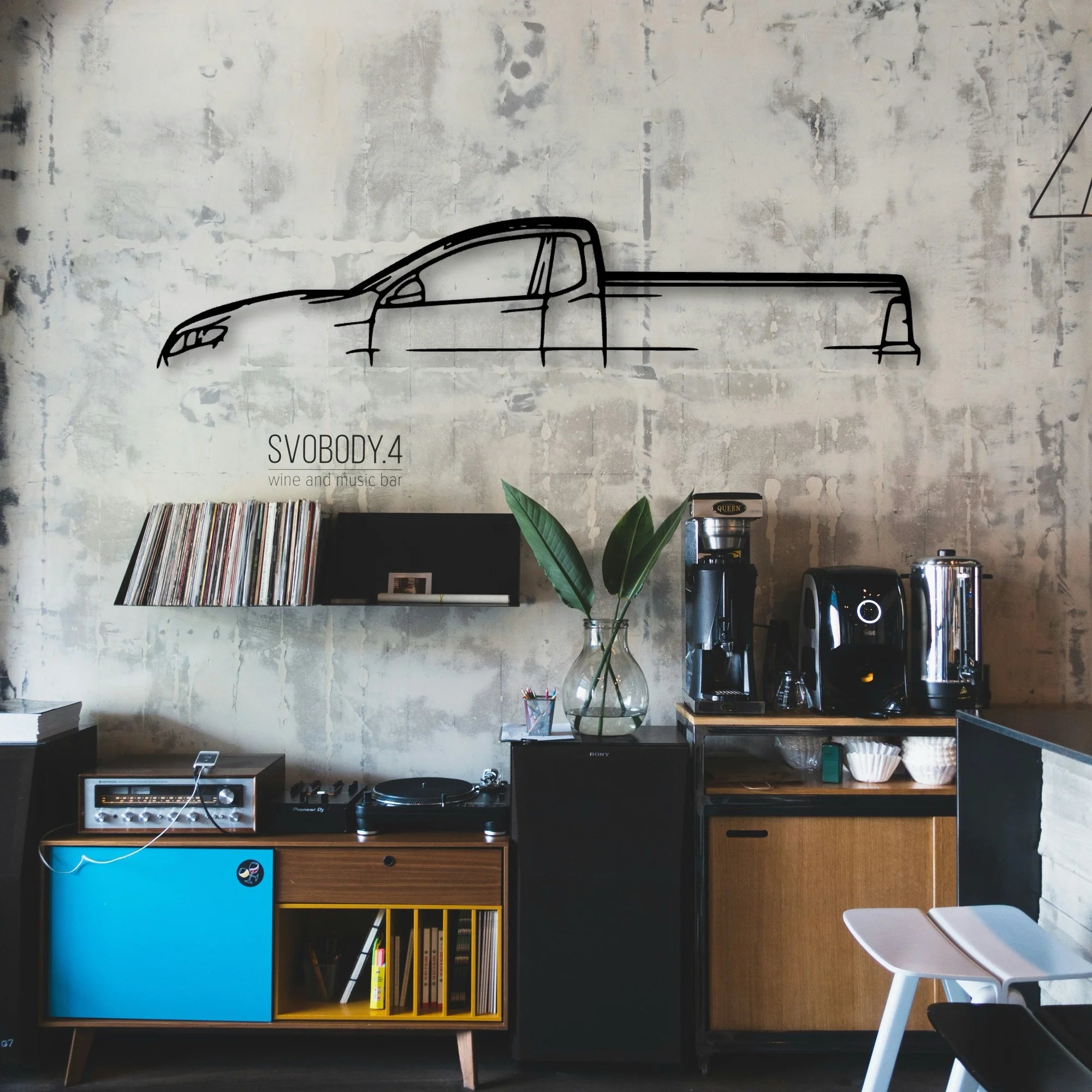 F6 Falcon UTE Classic Silhouette Metal Wall Art - Automotive Garage Decor