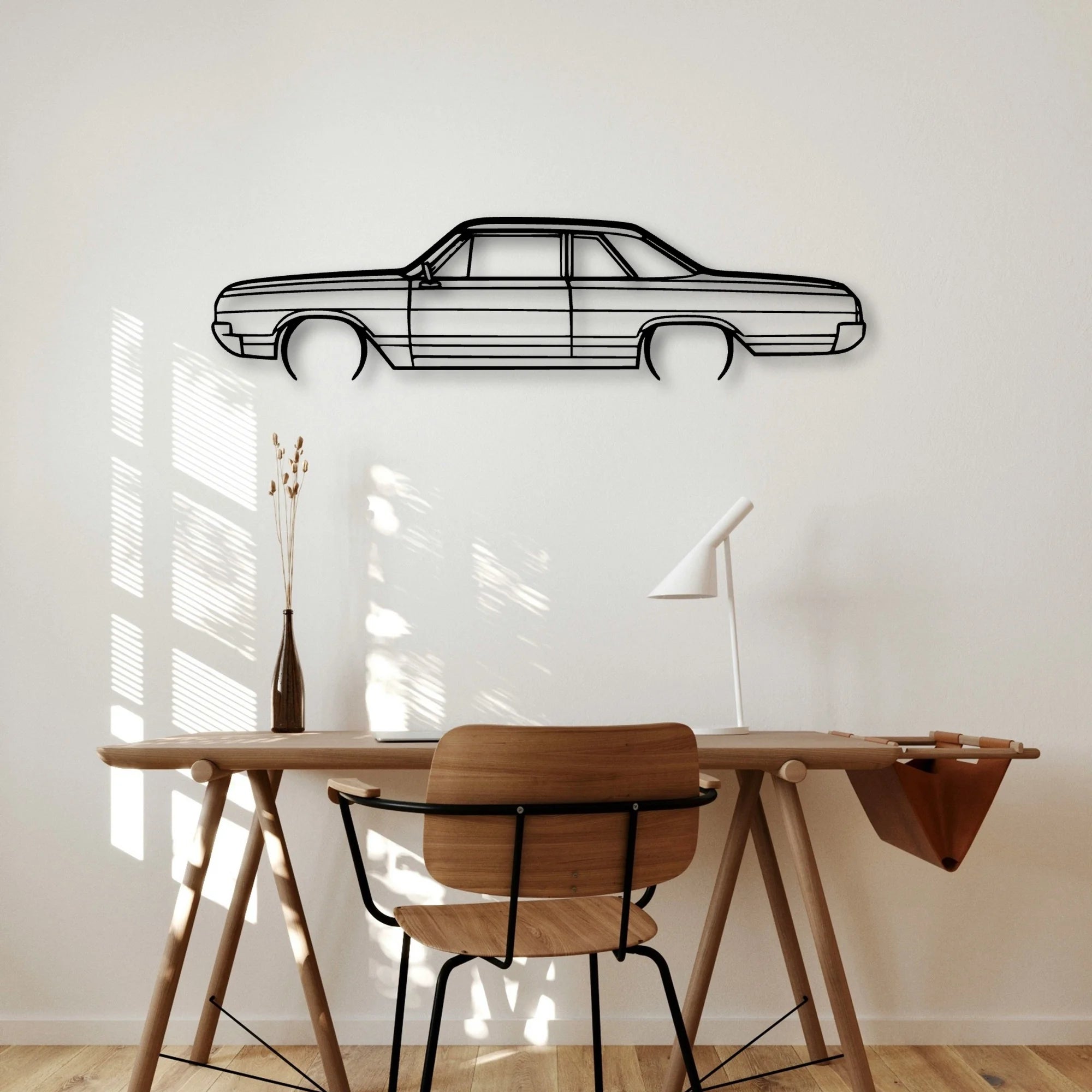 F85 Coupe 1965 Classic Silhouette Metal Wall Art - Automotive Garage Decor