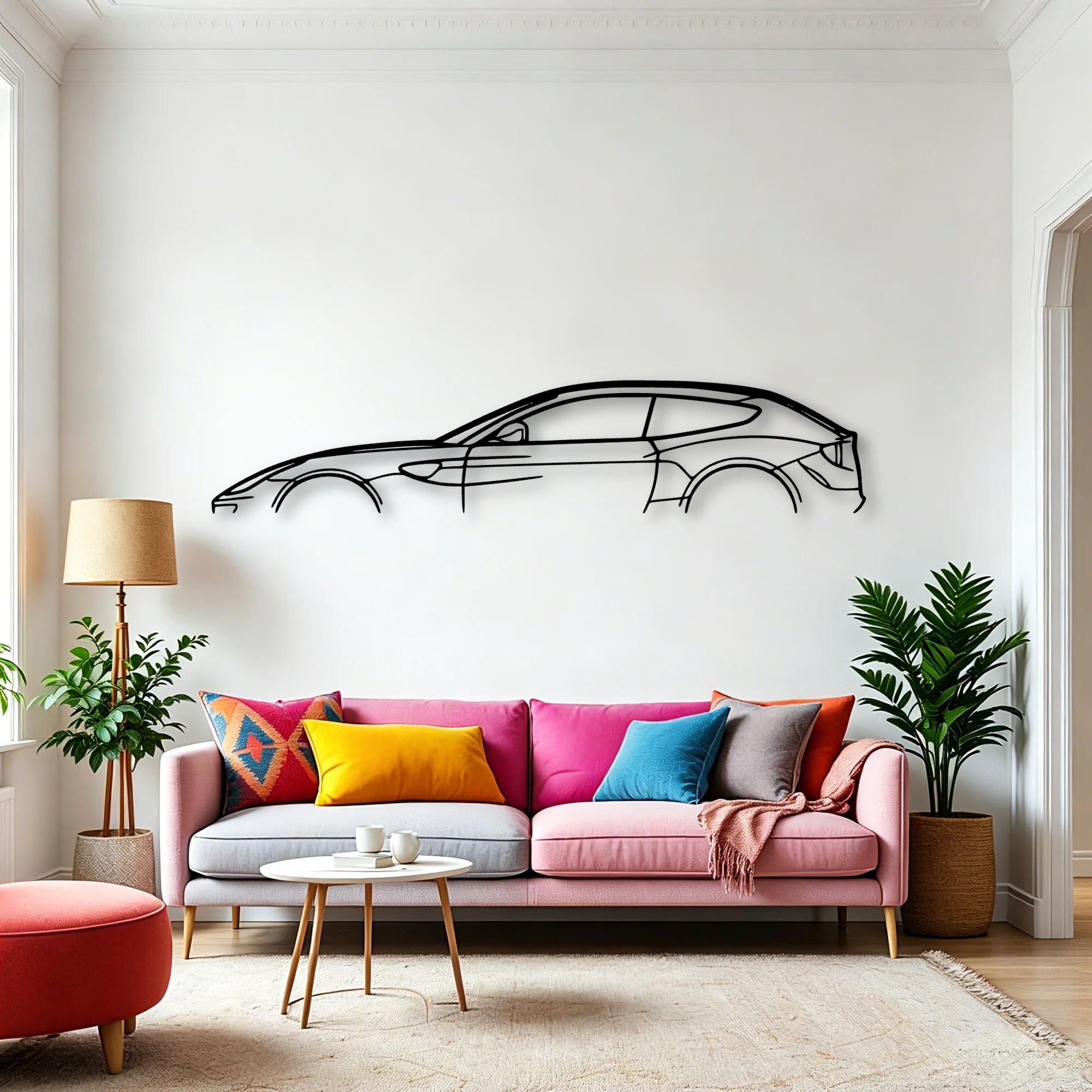 FF 2012 Classic Silhouette Metal Wall Art - Automotive Garage Decor