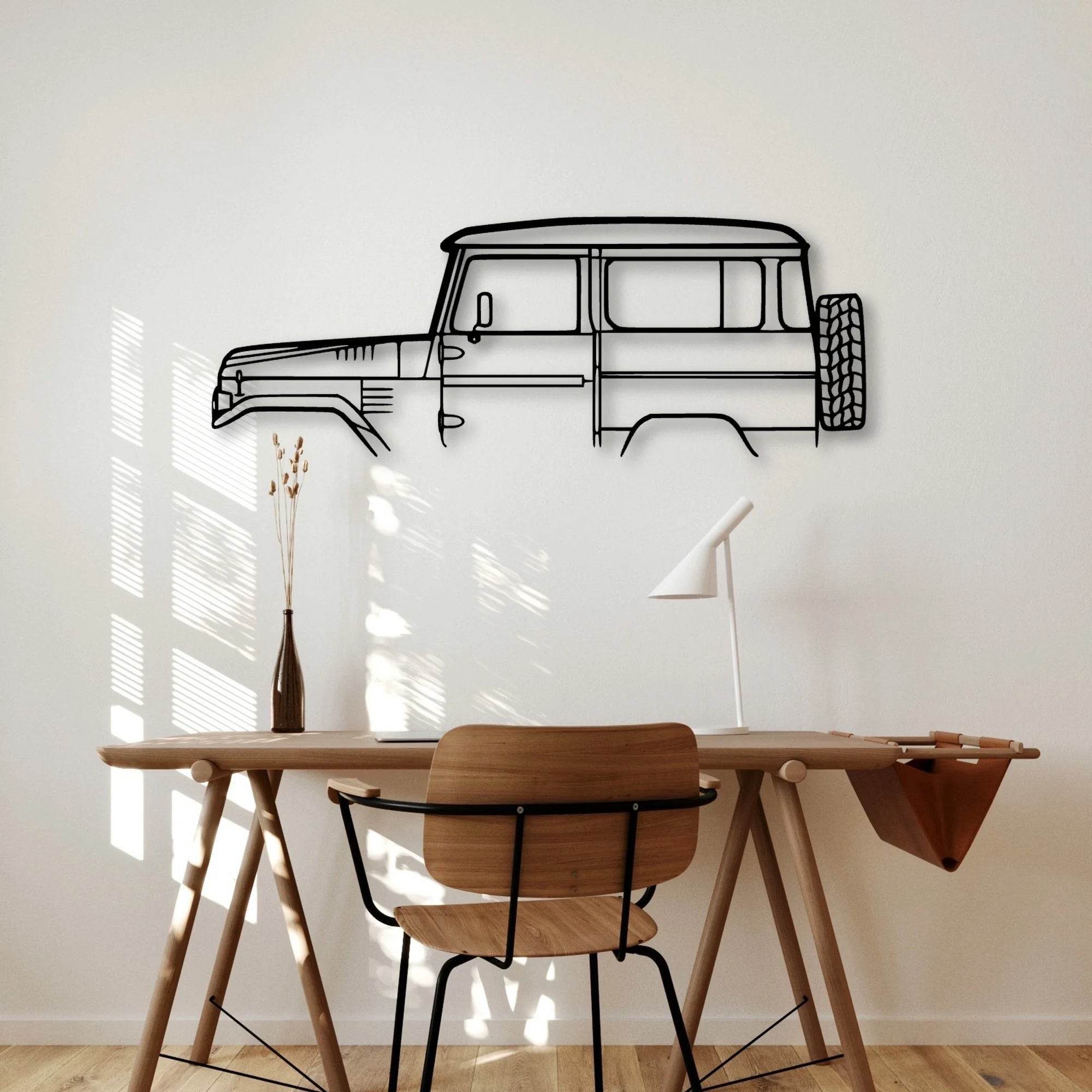 FJ40 1978 Classic Silhouette Metal Wall Art - Automotive Garage Decor