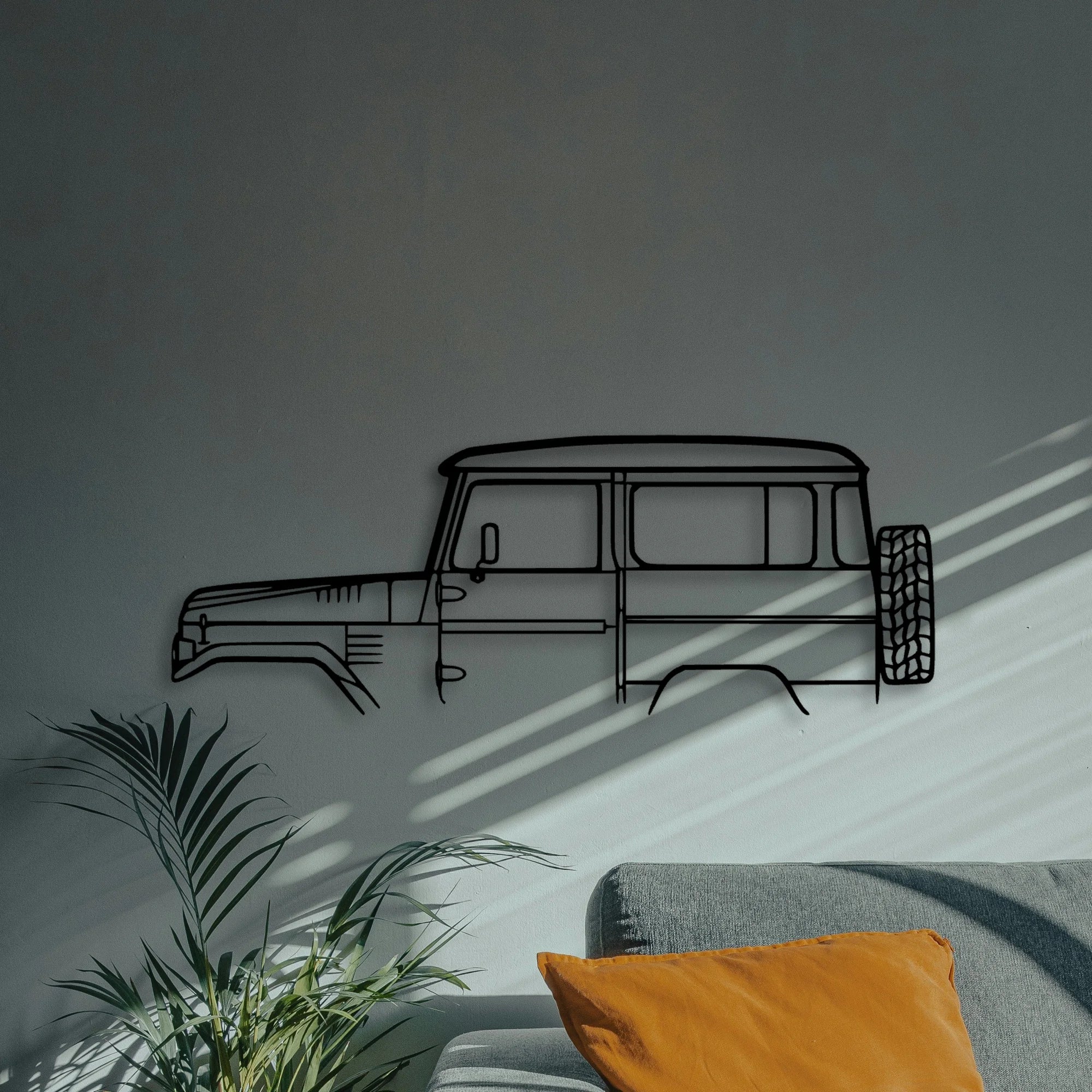 FJ40 1978 Classic Silhouette Metal Wall Art - Automotive Garage Decor