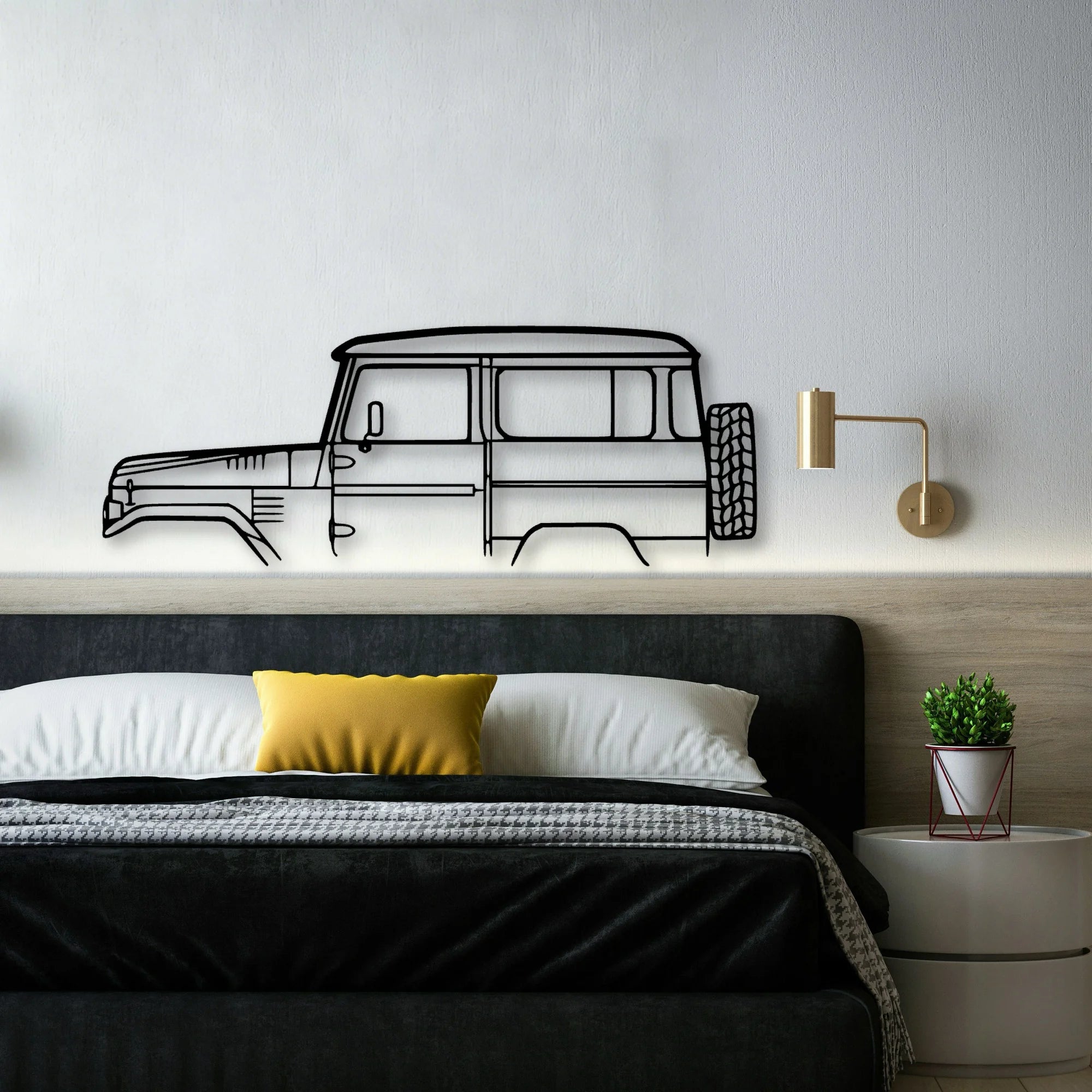 FJ40 1978 Classic Silhouette Metal Wall Art - Automotive Garage Decor