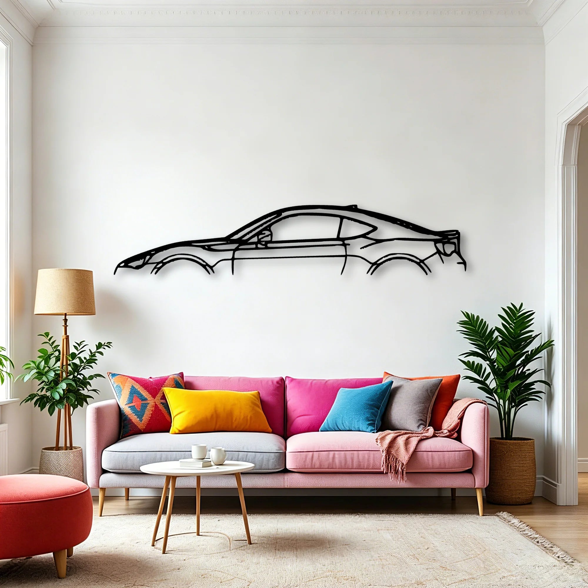 FRS 2015 Classic Silhouette Metal Wall Art - Automotive Garage Decor