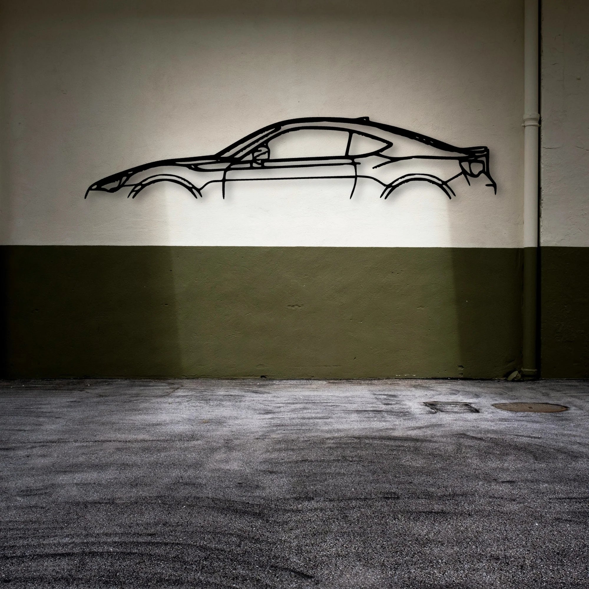 FRS 2015 Classic Silhouette Metal Wall Art - Automotive Garage Decor