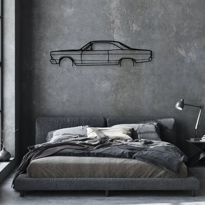 Fairlane 1966 Classic Silhouette Metal Wall Art - Automotive Garage Decor