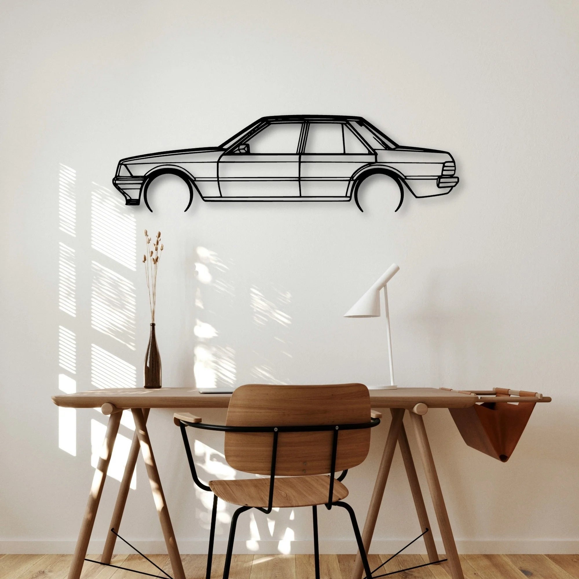 Fairmont 1981 Classic Silhouette Metal Wall Art - Automotive Garage Decor