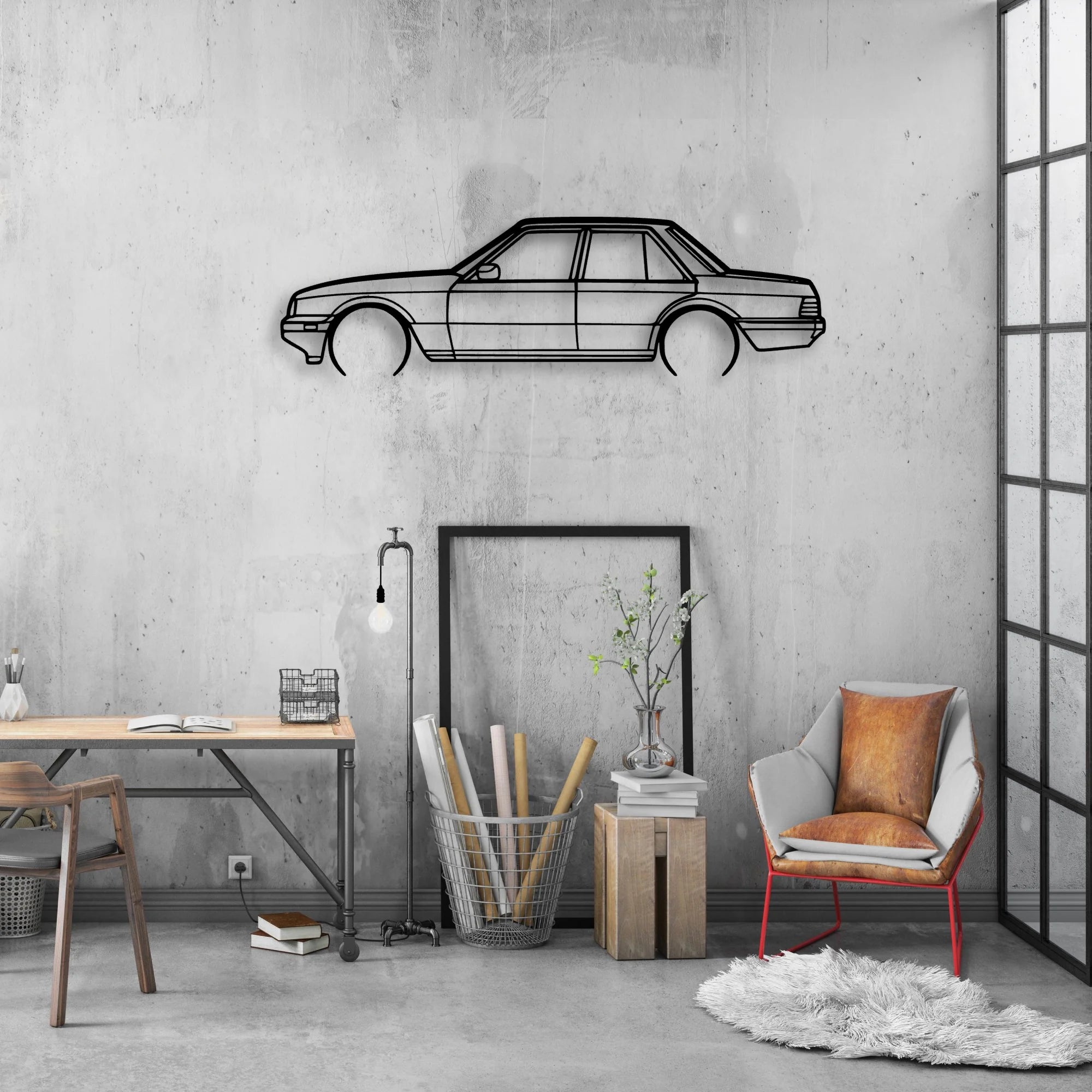 Falcon XF 1987 Classic Silhouette Metal Wall Art - Automotive Garage Decor