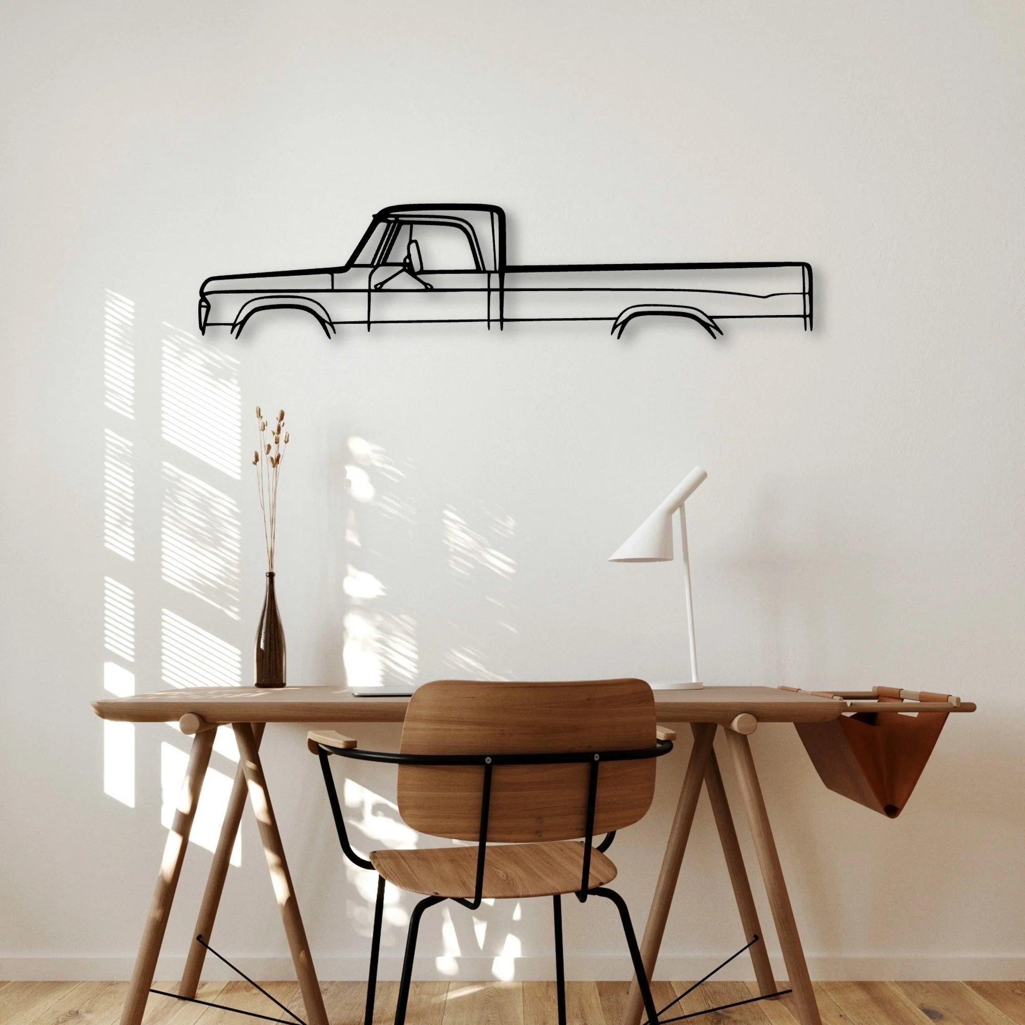 Fargo 1969 Classic Silhouette Metal Wall Art - Automotive Garage Decor