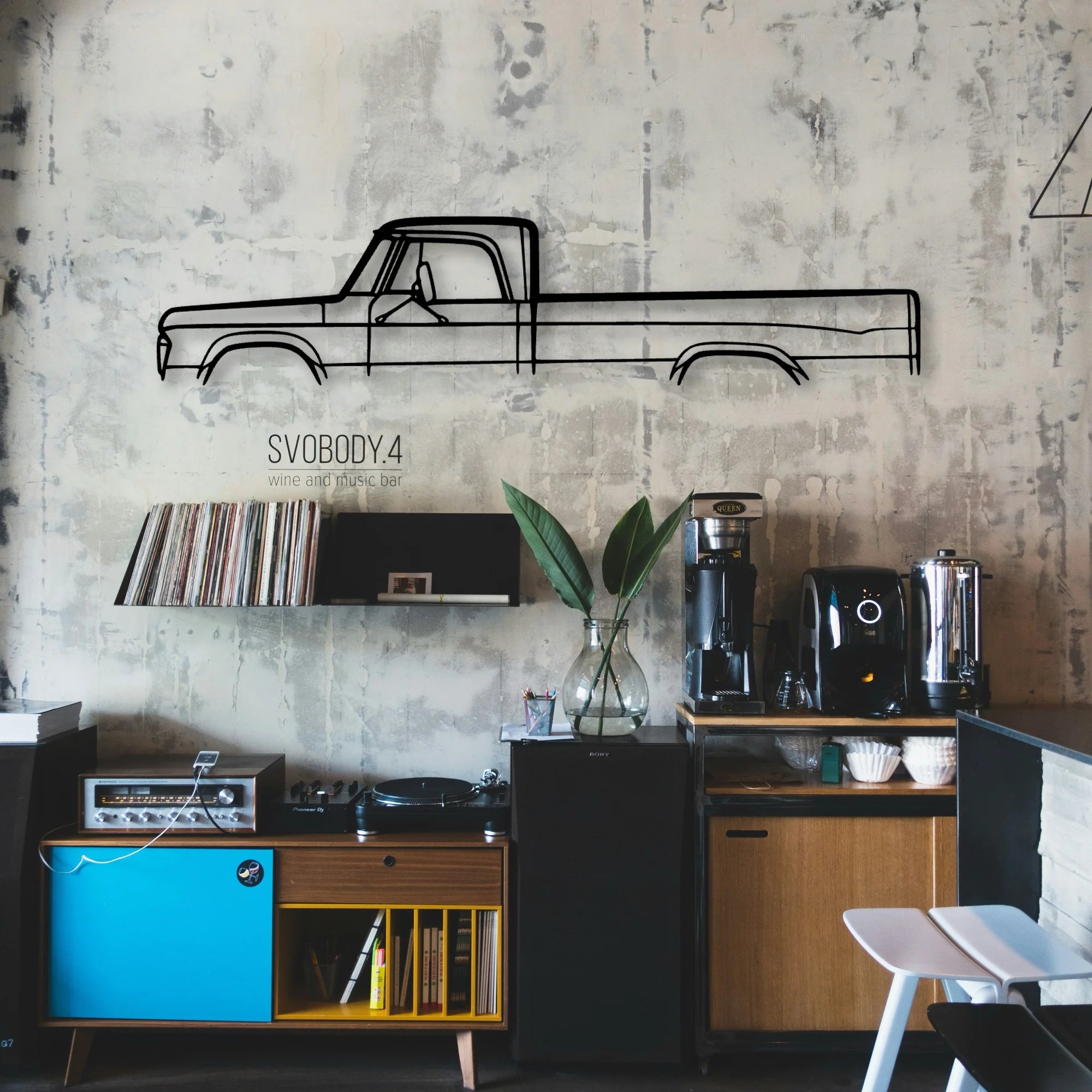 Fargo 1969 Classic Silhouette Metal Wall Art - Automotive Garage Decor