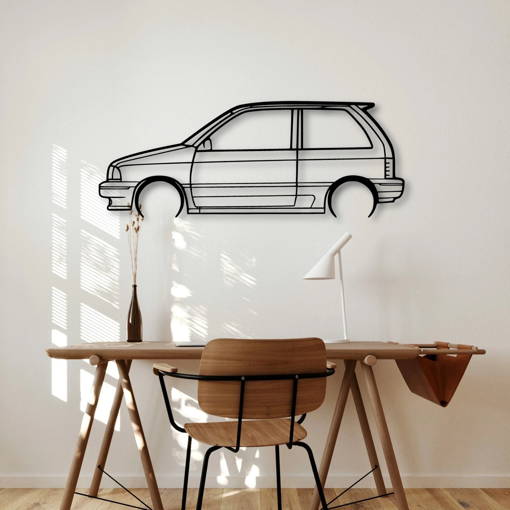 Festiva 1993 Classic Silhouette Metal Wall Art - Automotive Garage Decor