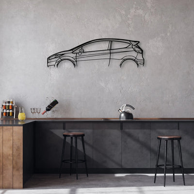 Fiesta mk7 Classic Silhouette Metal Wall Art - Automotive Garage Decor