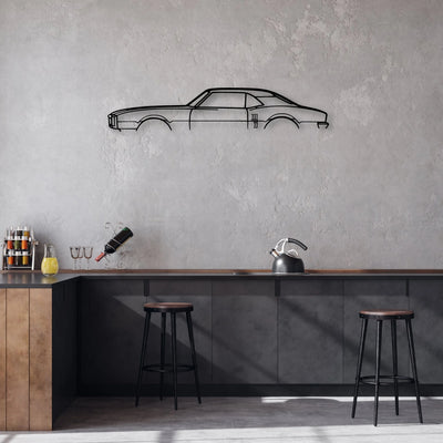 Firebird 1968 2 Classic Silhouette Metal Wall Art - Automotive Garage Decor