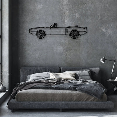 Firebird convertible Classic Silhouette Metal Wall Art - Automotive Garage Decor