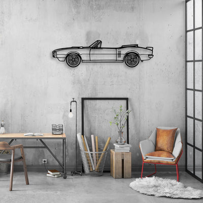 Firebird convertible Classic Silhouette Metal Wall Art - Automotive Garage Decor