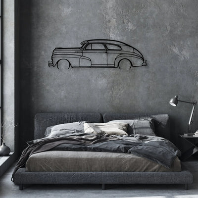 Fleetline 1947 Classic Silhouette Metal Wall Art - Automotive Garage Decor