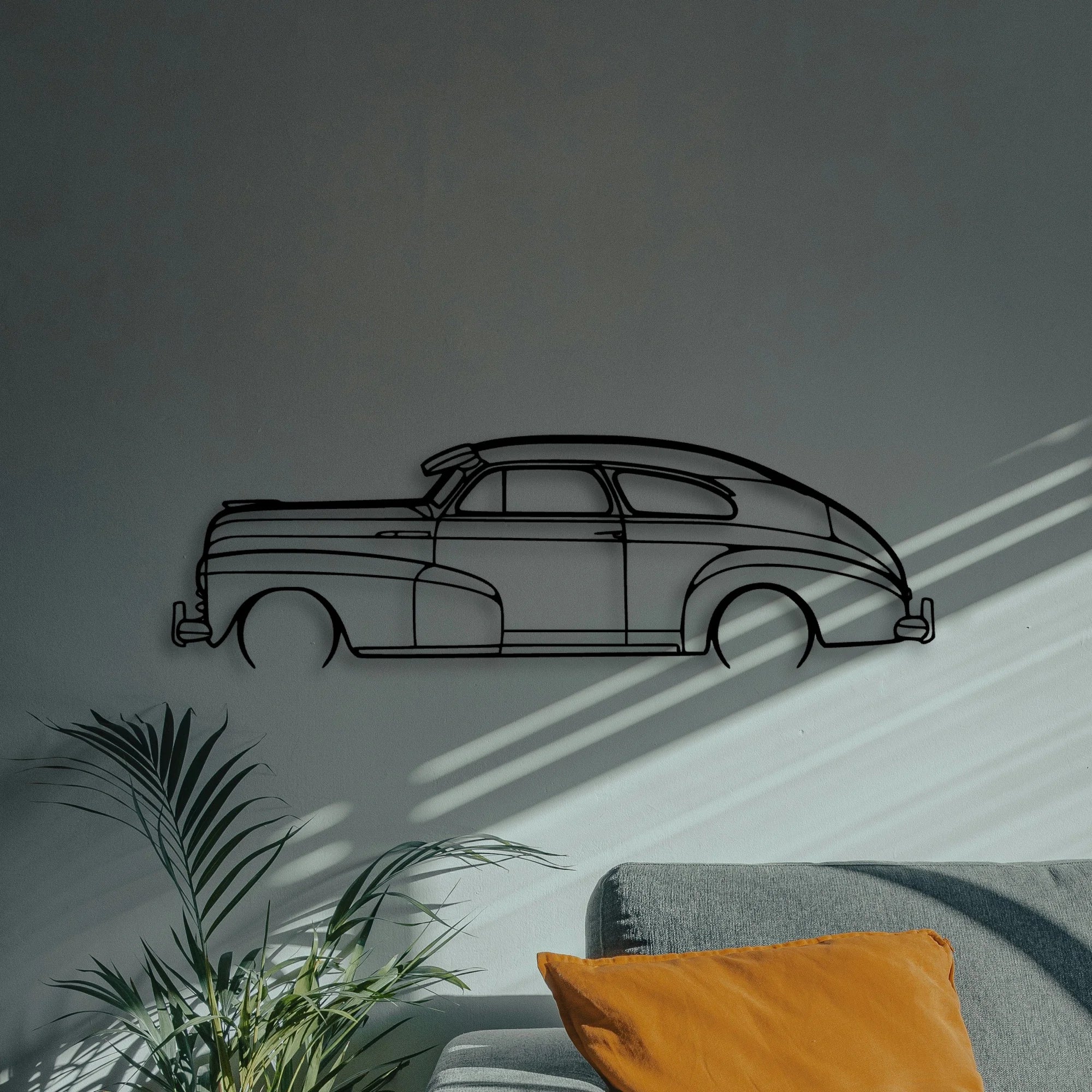 Fleetline 1947 Classic Silhouette Metal Wall Art - Automotive Garage Decor