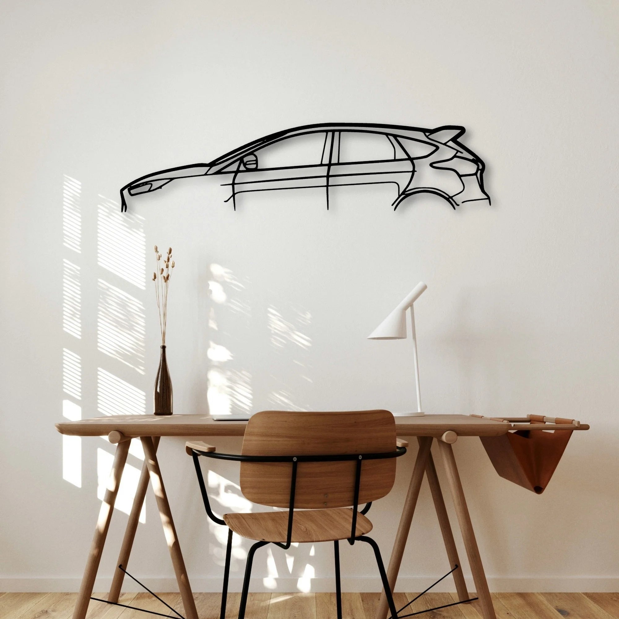 Focus RS Classic Silhouette Metal Wall Art - Automotive Garage Decor