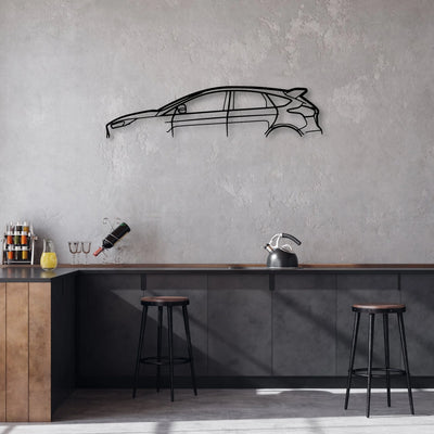 Focus RS Classic Silhouette Metal Wall Art - Automotive Garage Decor