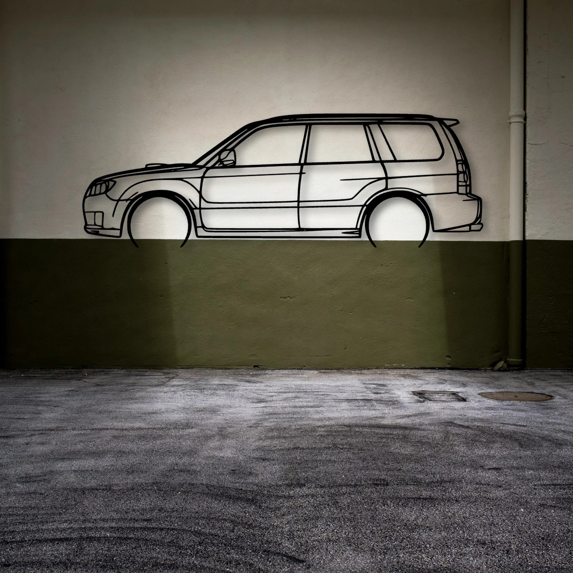 Forester 2005 Classic Silhouette Metal Wall Art - Automotive Garage Decor