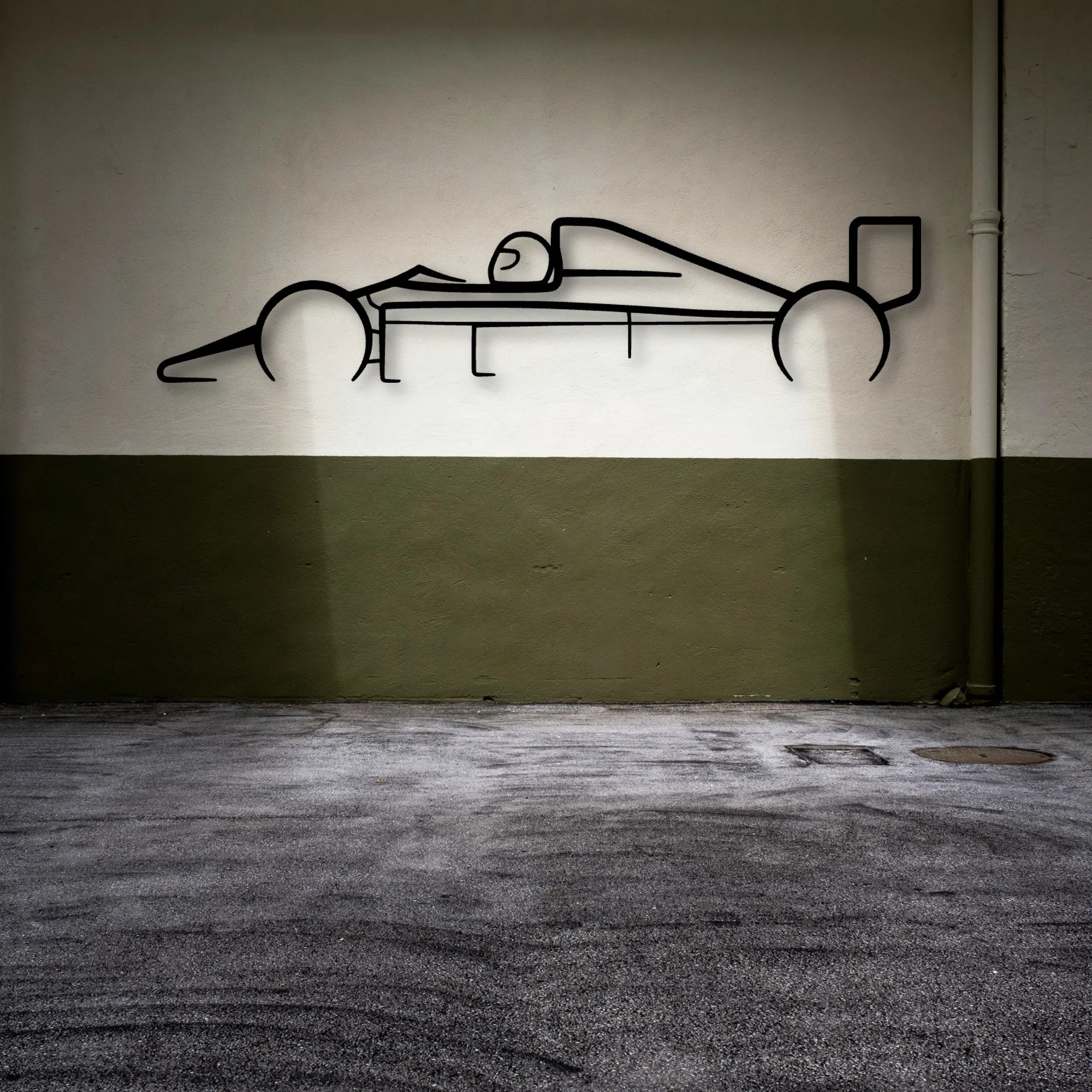 Formula 1 1988 Classic Silhouette Metal Wall Art - Automotive Garage Decor