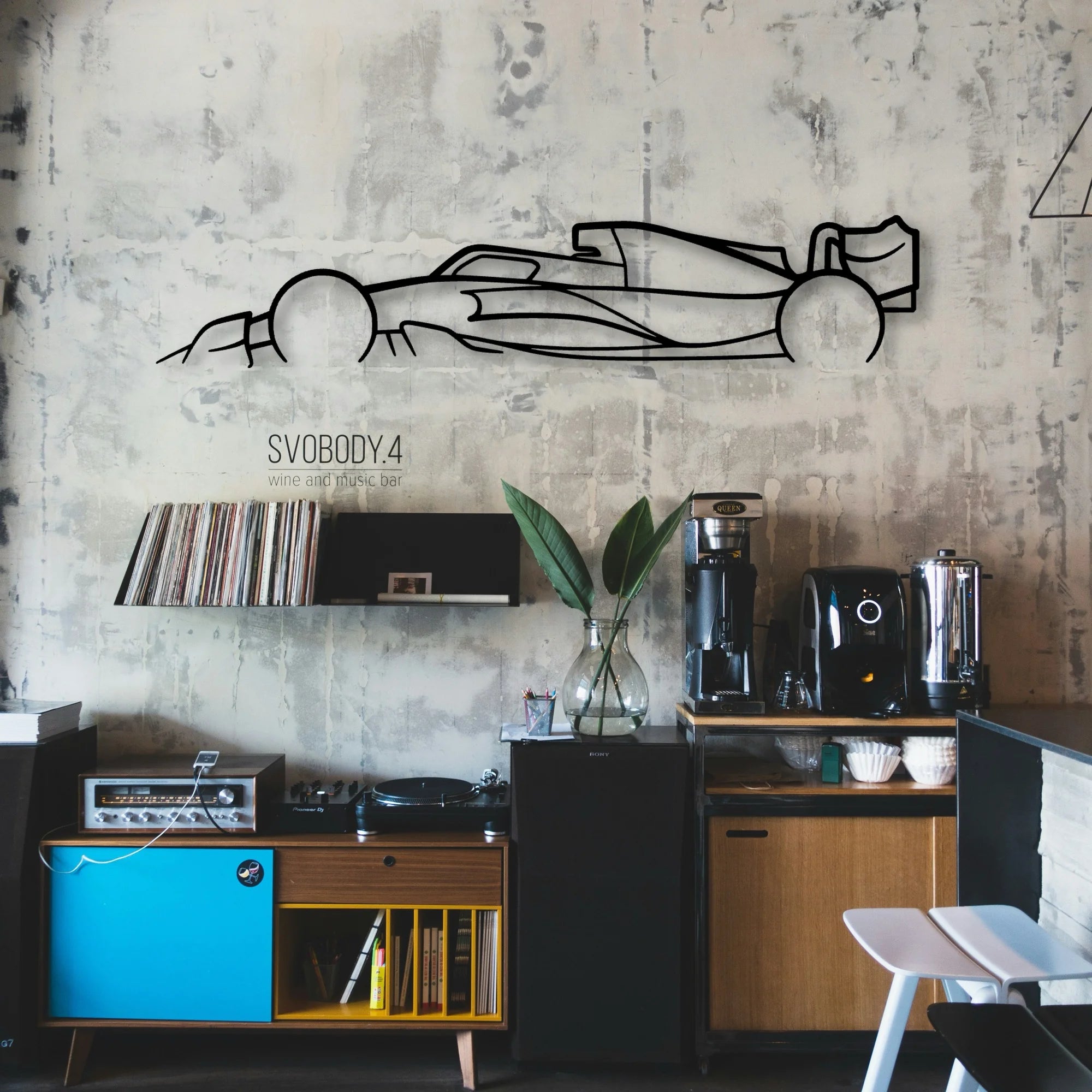 Formula One 2022 2023 F1 Classic Silhouette Metal Wall Art - Automotive Garage Decor